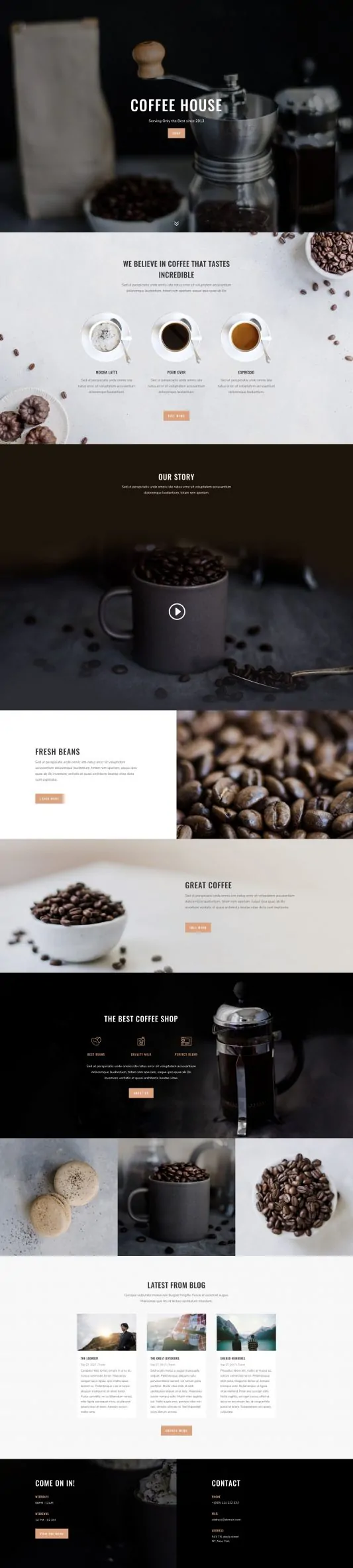 Coffee Shop Web Design 6