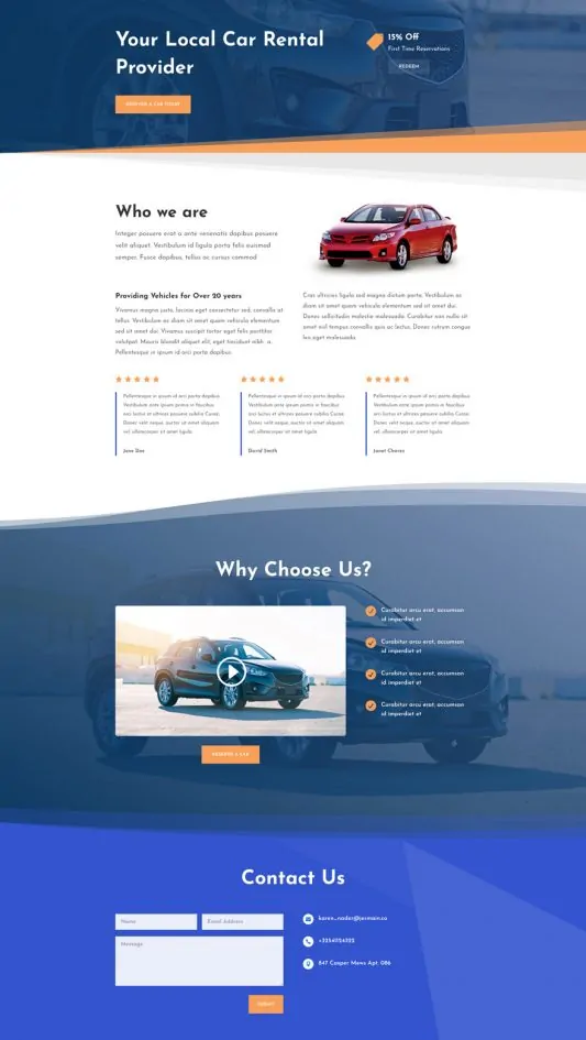 Car Rental Web Design 1