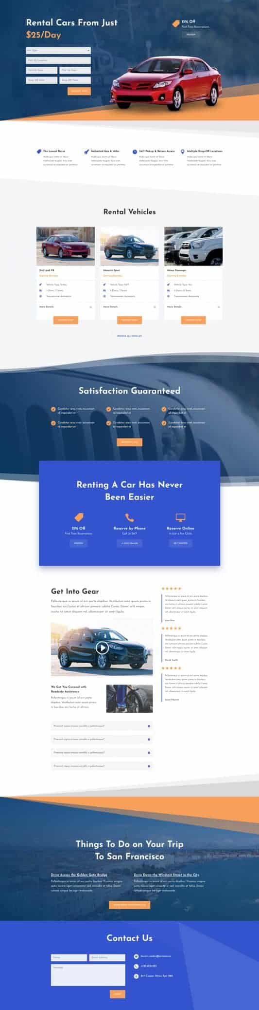 Car Rental Web Design 4