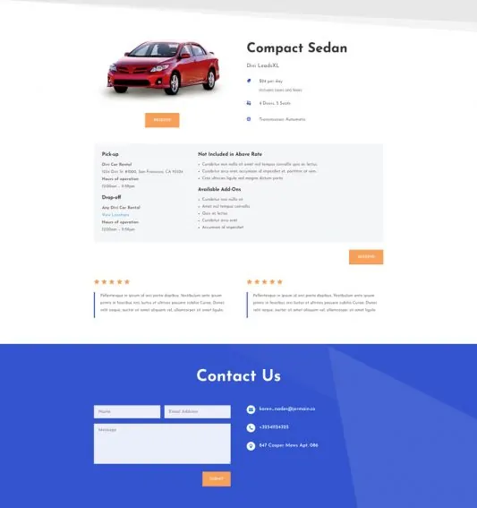 Car Rental Web Design 5