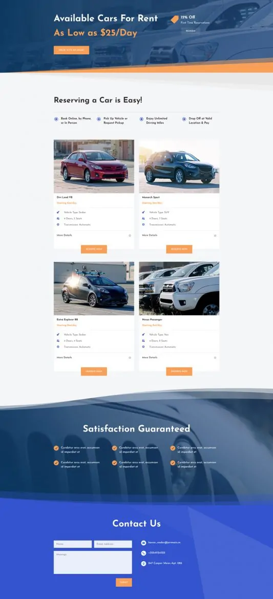 Car Rental Web Design 6
