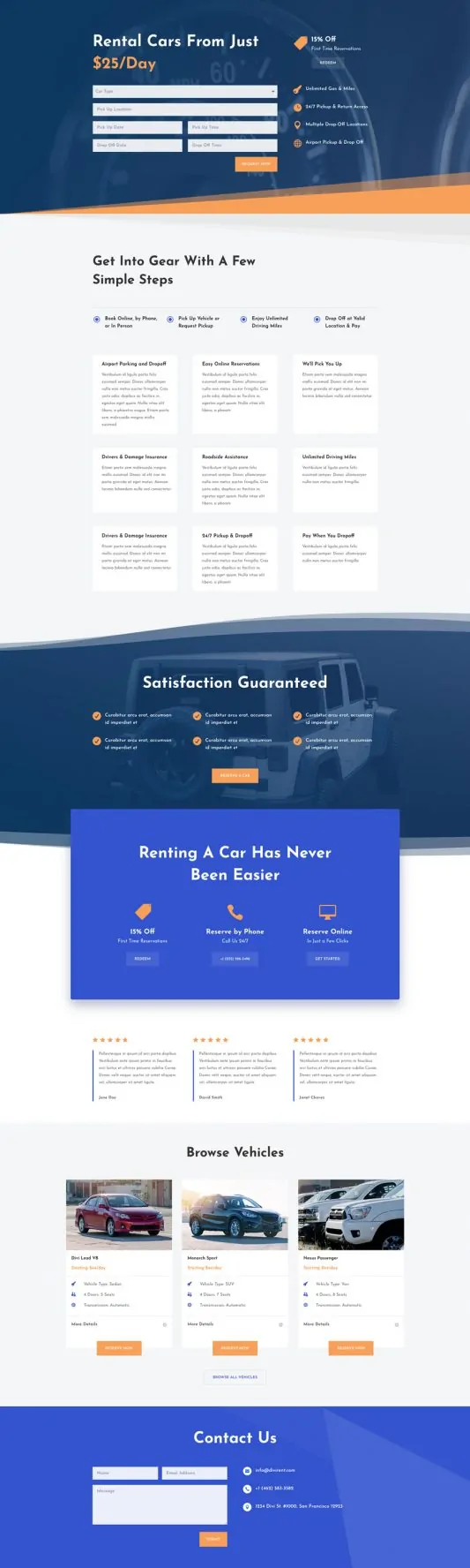Car Rental Web Design 7