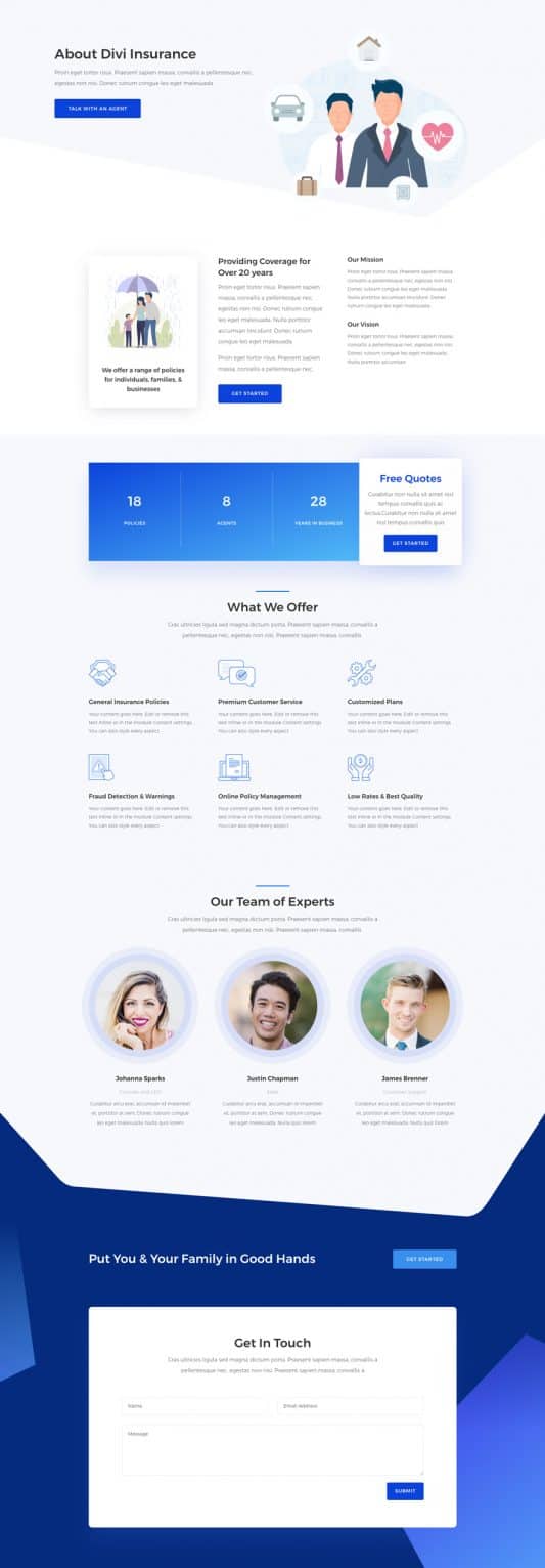 Insurance Agency Web Design 1