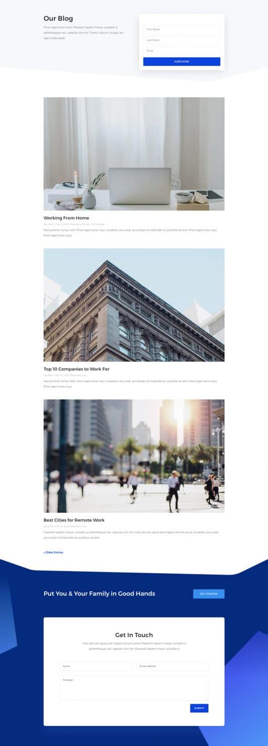 Insurance Agency Web Design 2