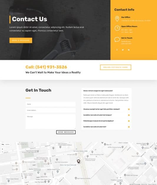 Construction Company Web Design 3