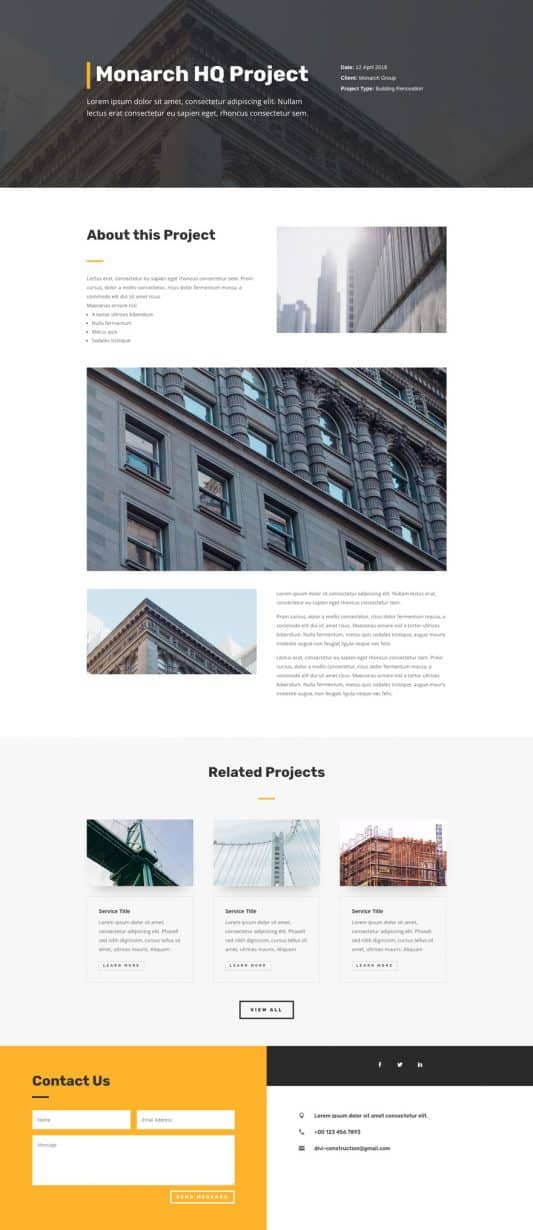 Construction Company Web Design 7