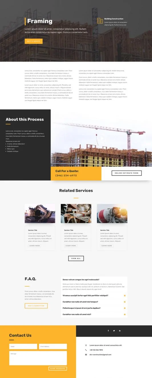 Construction Company Web Design 8