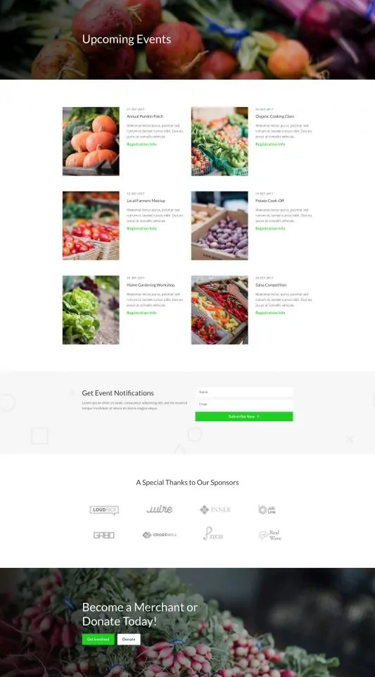 Farmers Market Web Design 5
