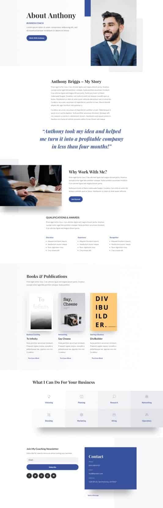 Business Coach Web Design 1
