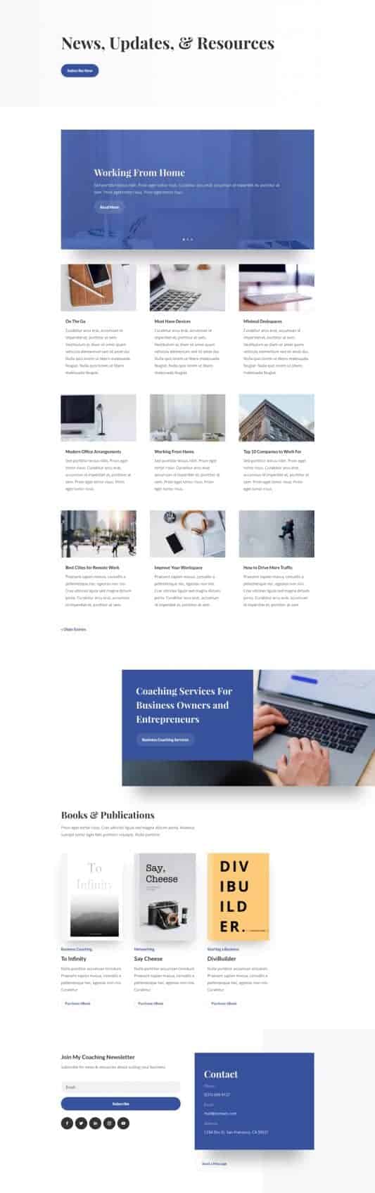 Business Coach Web Design 2