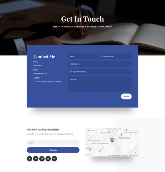 Business Coach Web Design 3