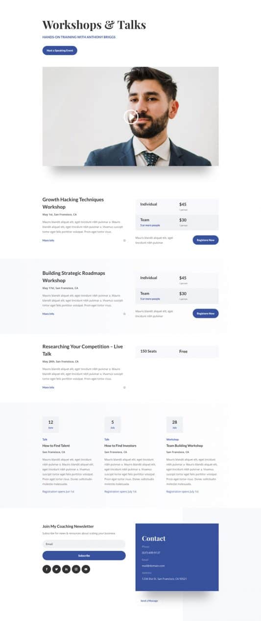 Business Coach Web Design 4