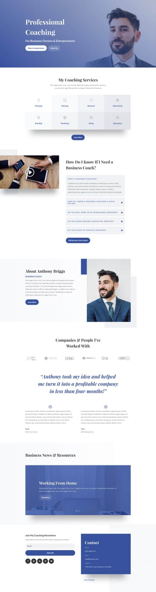 Business Coach Web Design 5