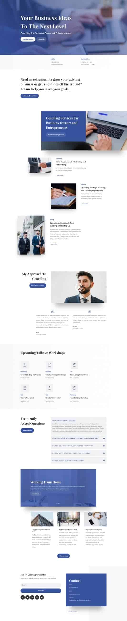 Business Coach Web Design 6