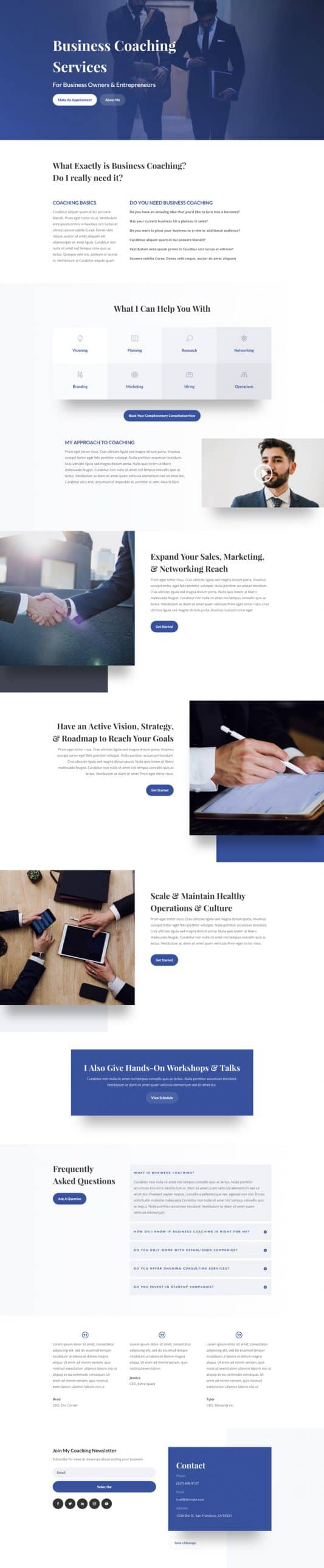 Business Coach Web Design 7