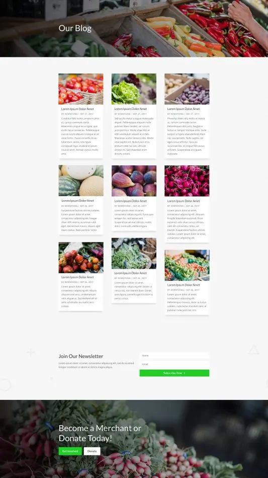 Farmers Market Web Design 2