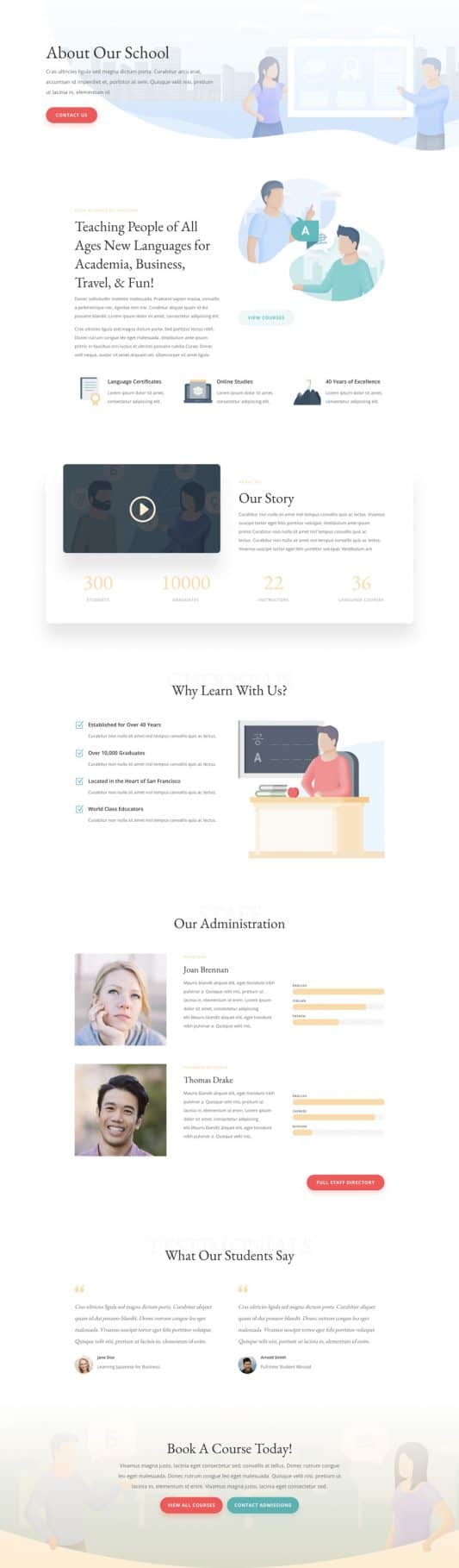 Language School Web Design 1