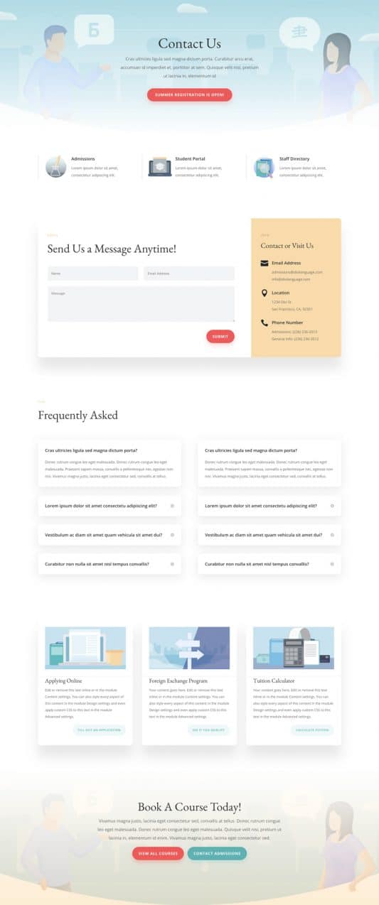 Language School Web Design 3