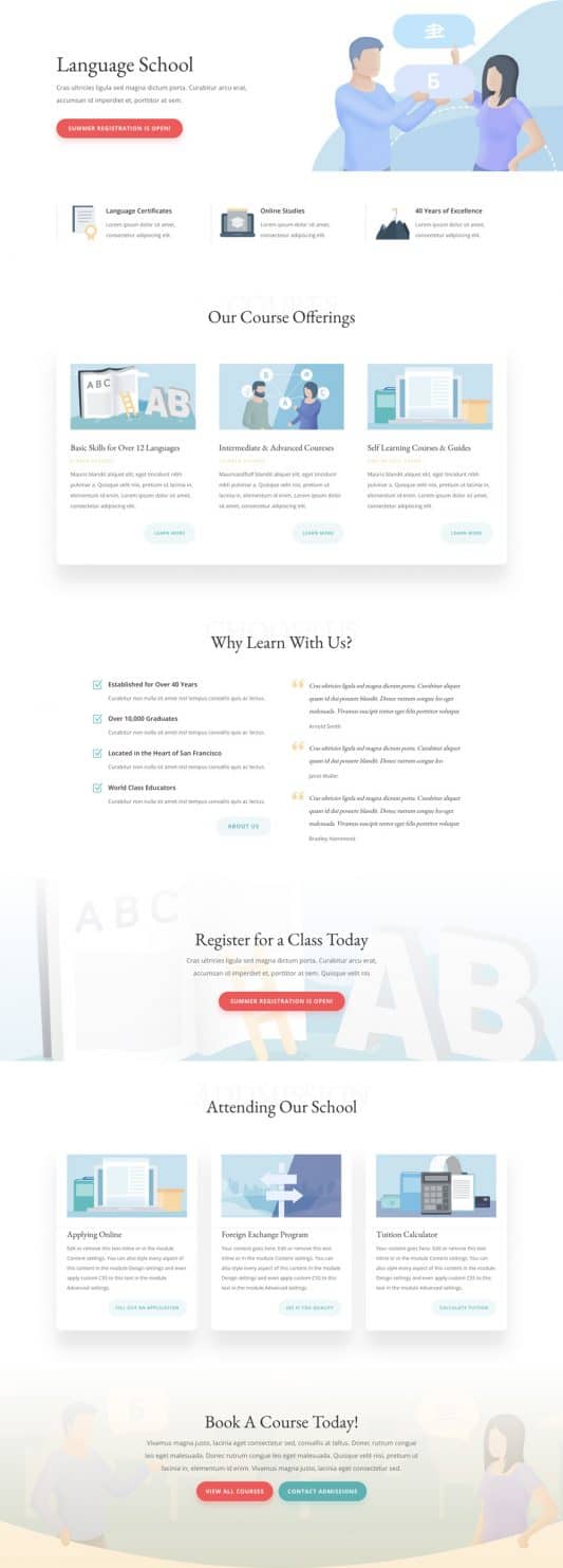 Language School Web Design 6