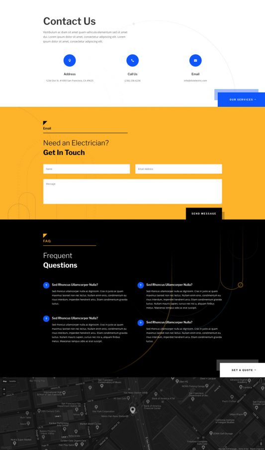 Electrician Web Design 2