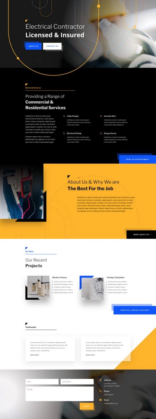 Electrician Web Design 4