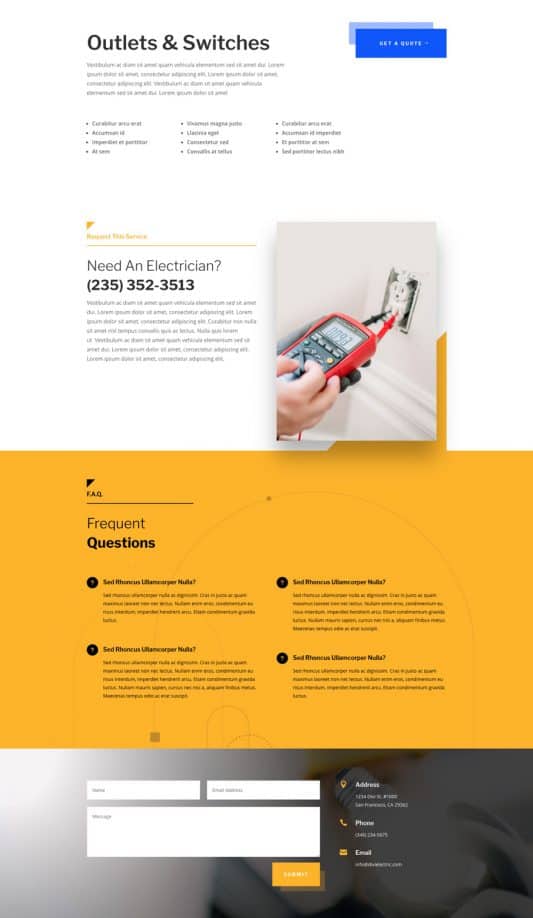 Electrician Web Design 7