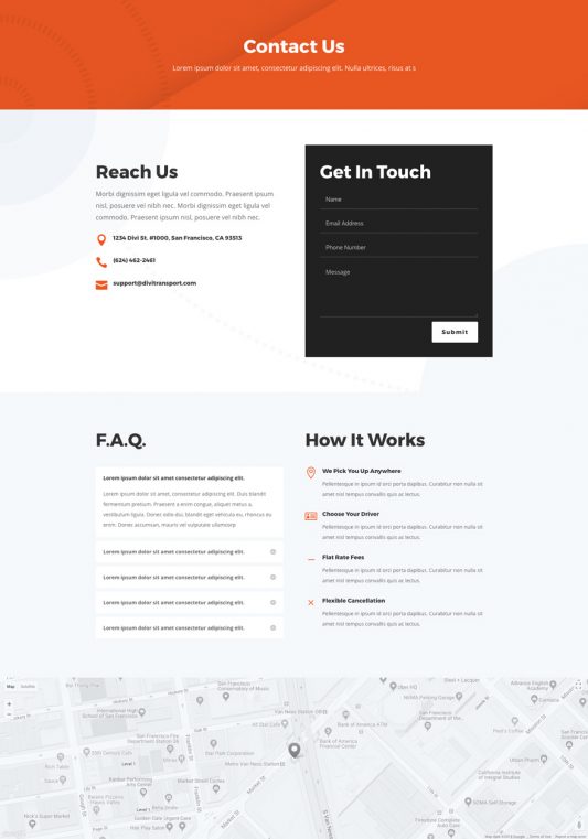 Transportation Services Web Design 2