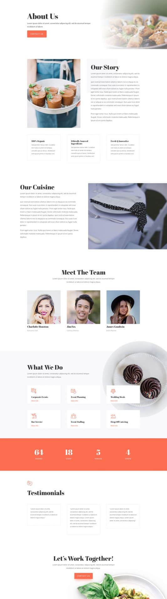 Food Catering Web Design 1