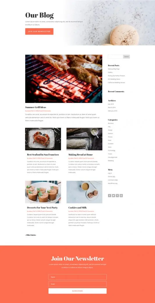 Food Catering Web Design 2