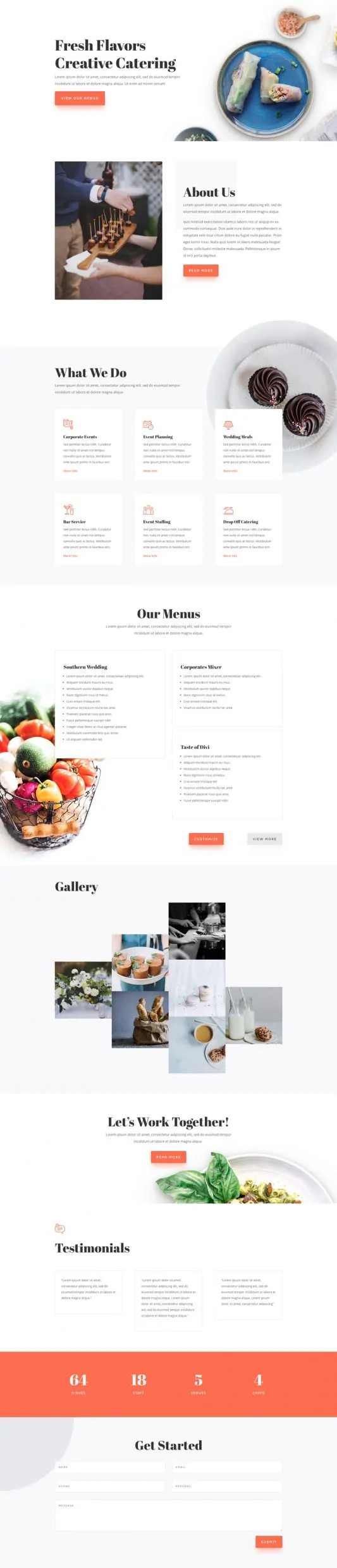 Food Catering Web Design 5