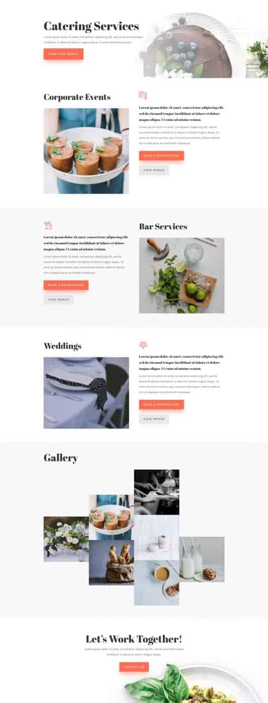 Food Catering Web Design 7