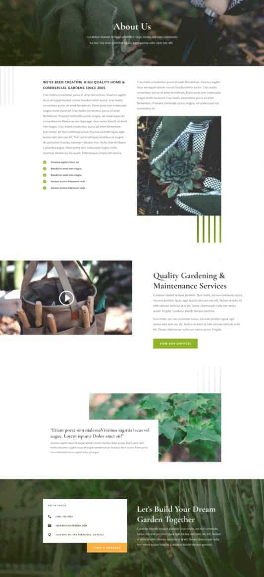 Gardening Web Design