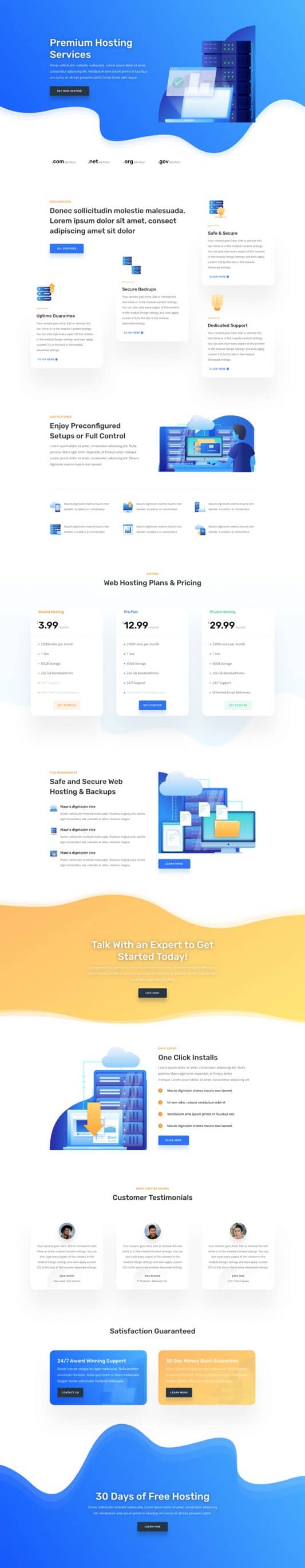 Hosting Company Web Design 5