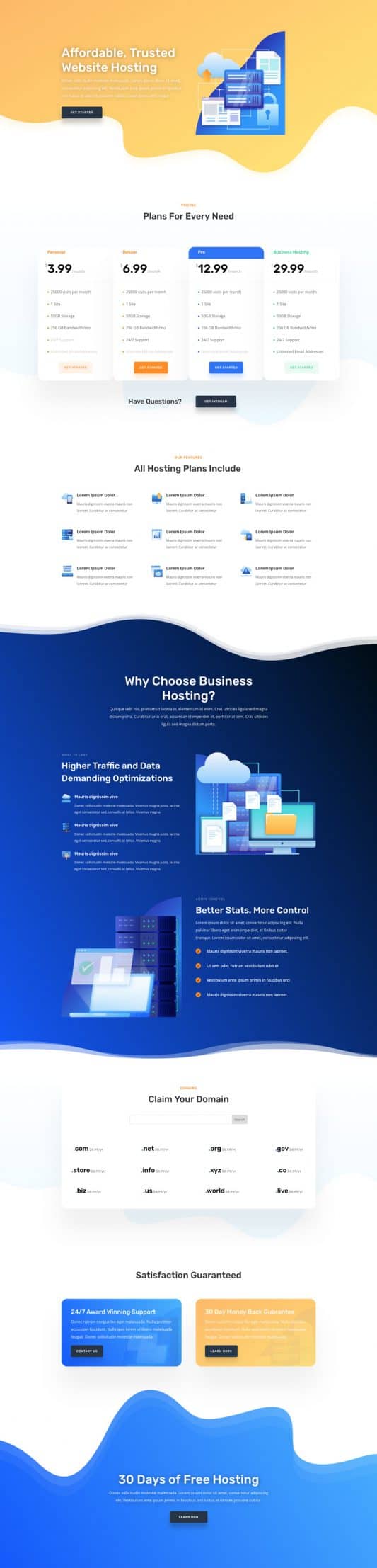 Hosting Company Web Design 6