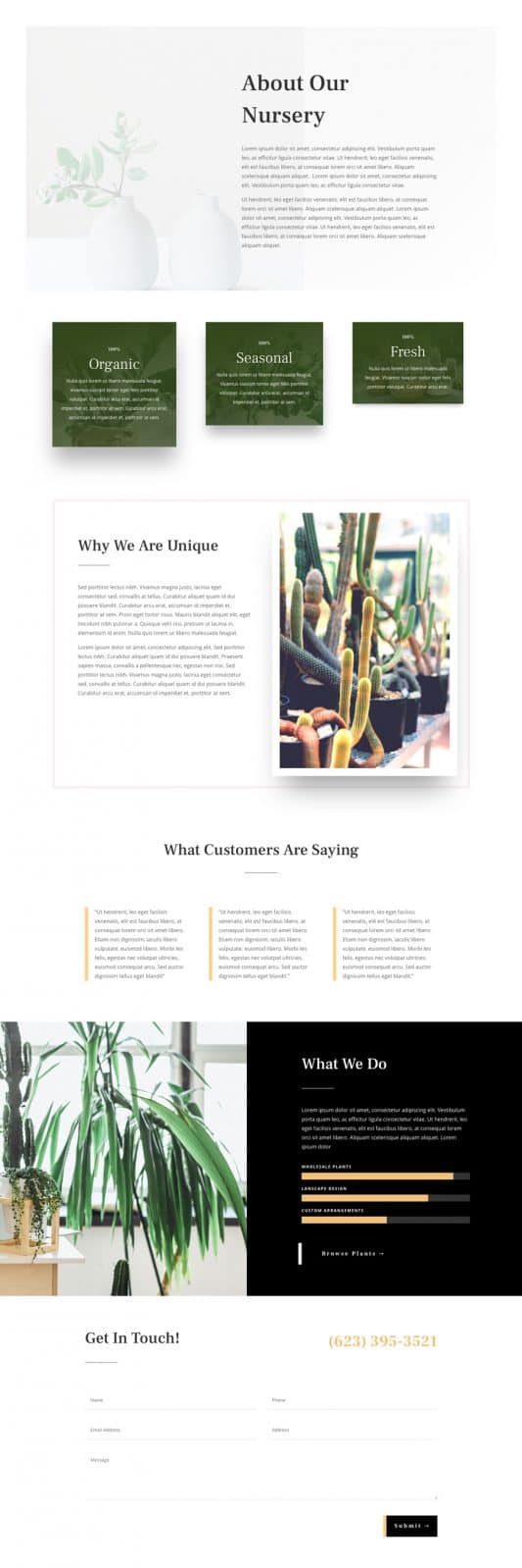 Plant Nursery Web Design 1