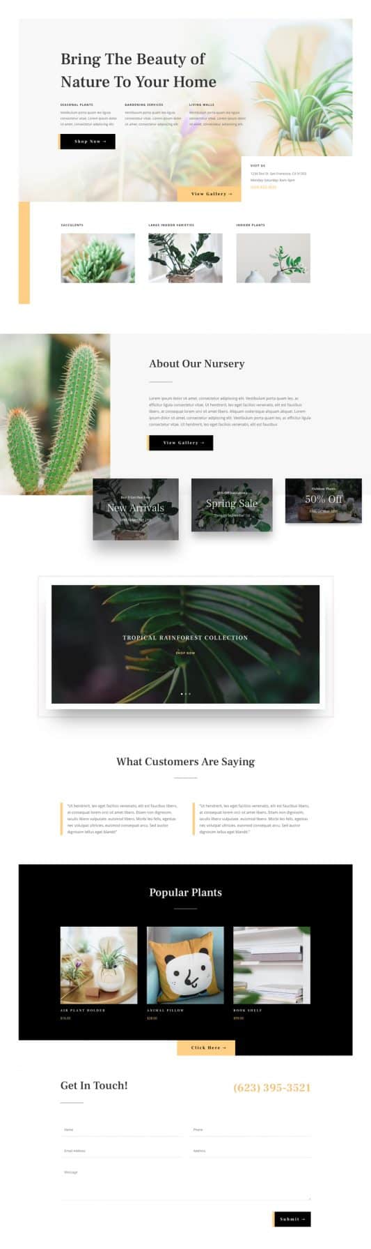 Plant Nursery Web Design 5