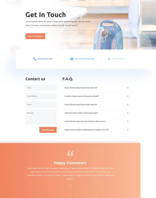 Cleaning Company Web Design 2