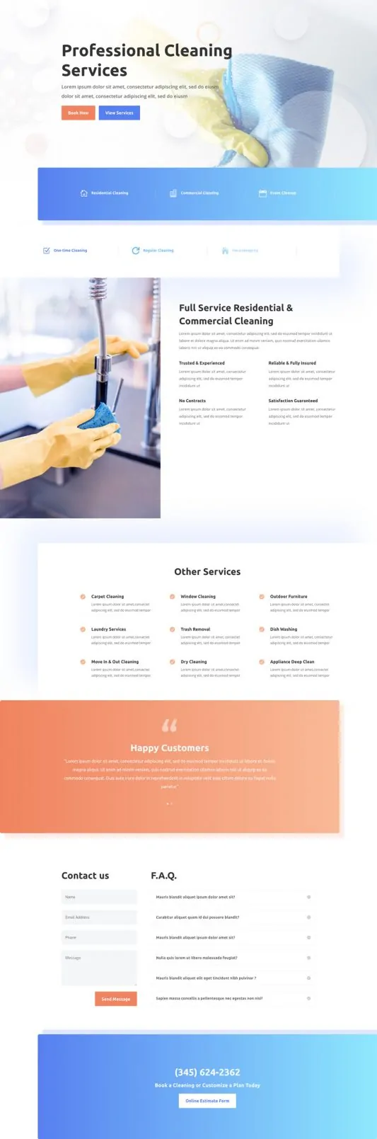 Cleaning Company Web Design 3