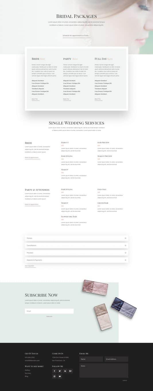 Makeup Artist Web Design 7