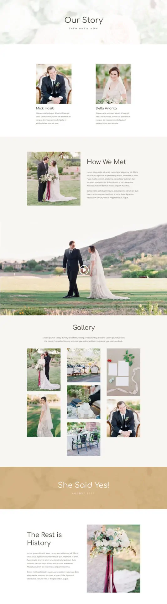 Wedding Web Design 1