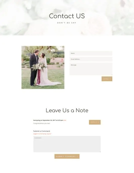 Wedding Web Design 3