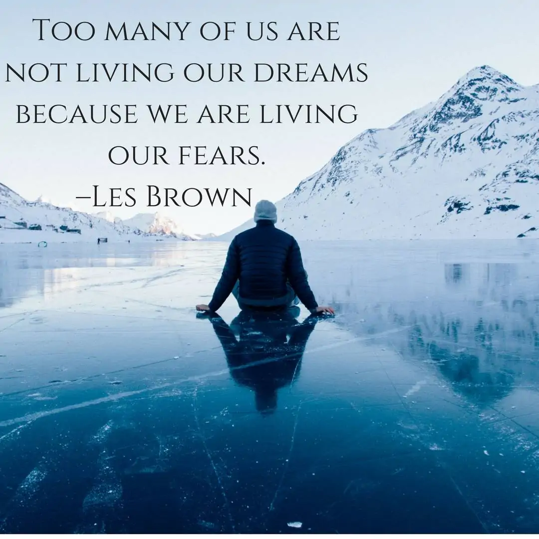 Too many of us are not living our dreams because we are living our fears. –Les Brown