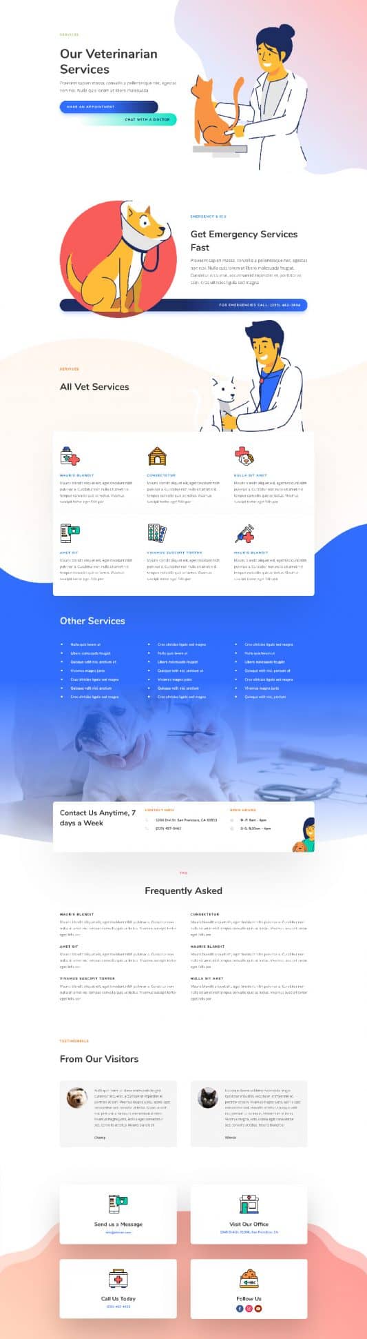 Veterinarian Services Page Style