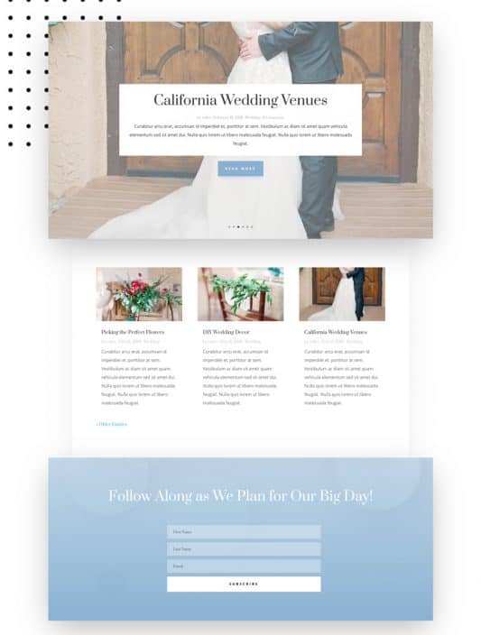 Wedding Engagement Web Design 2