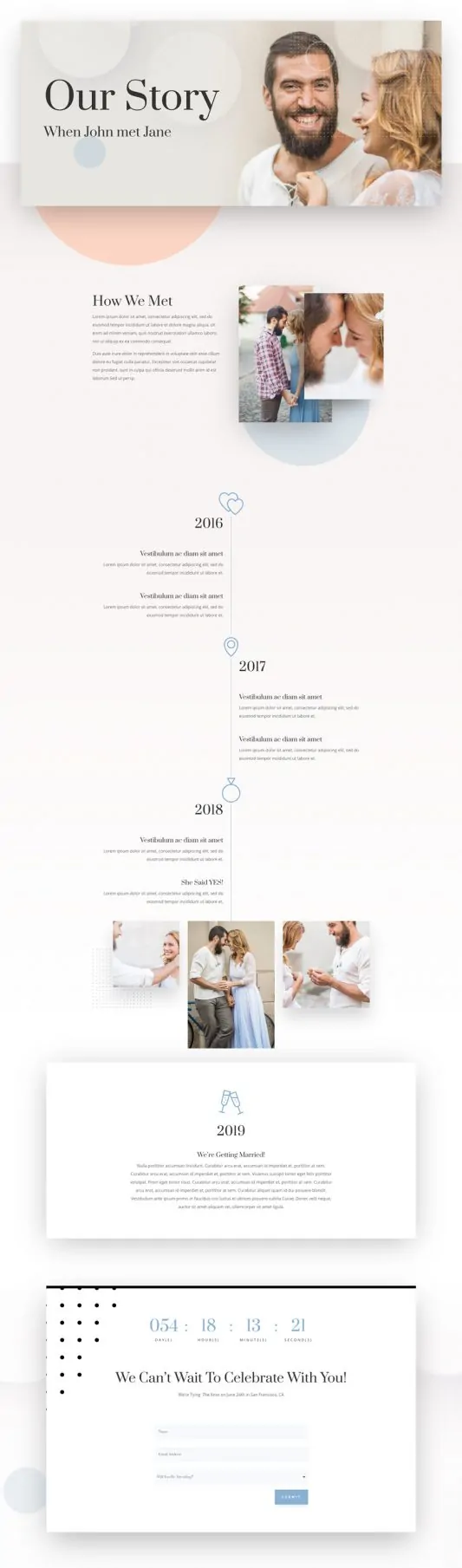Wedding Engagement Web Design 8