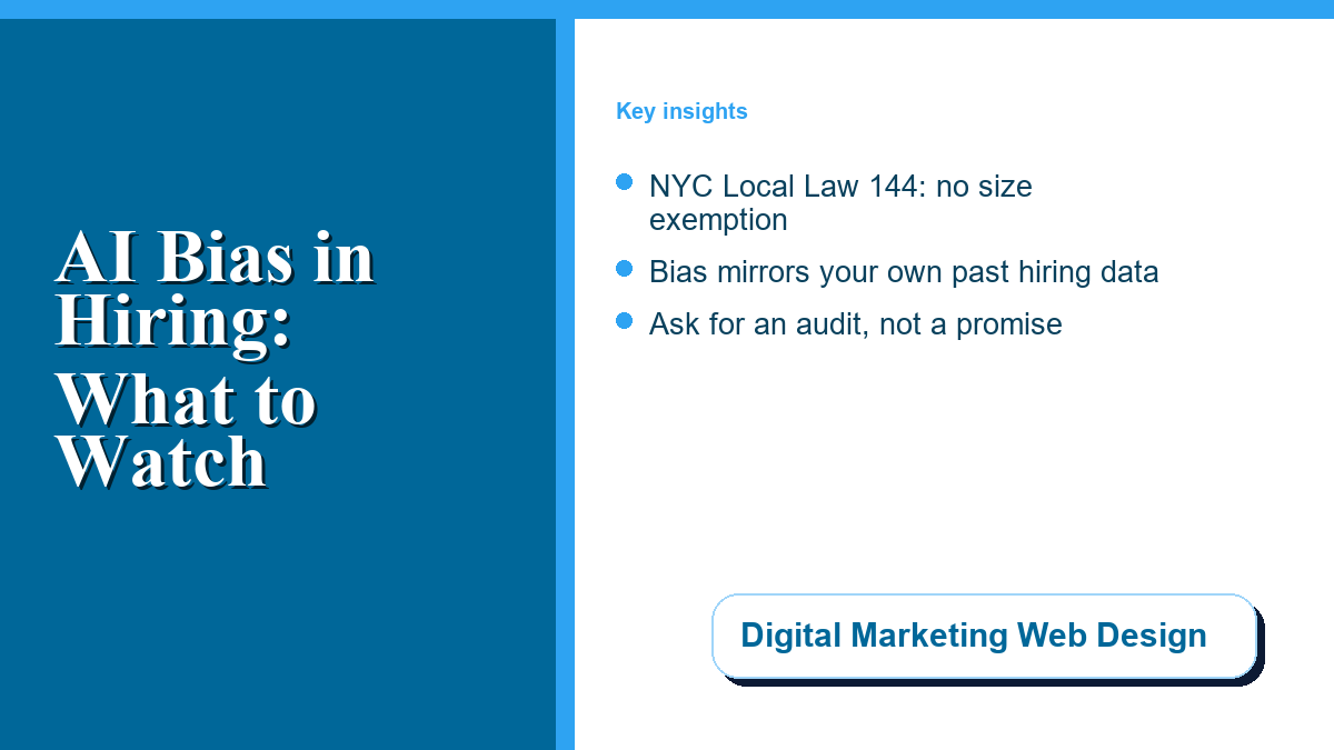 AI bias in hiring: what small businesses should watch for in 2026
