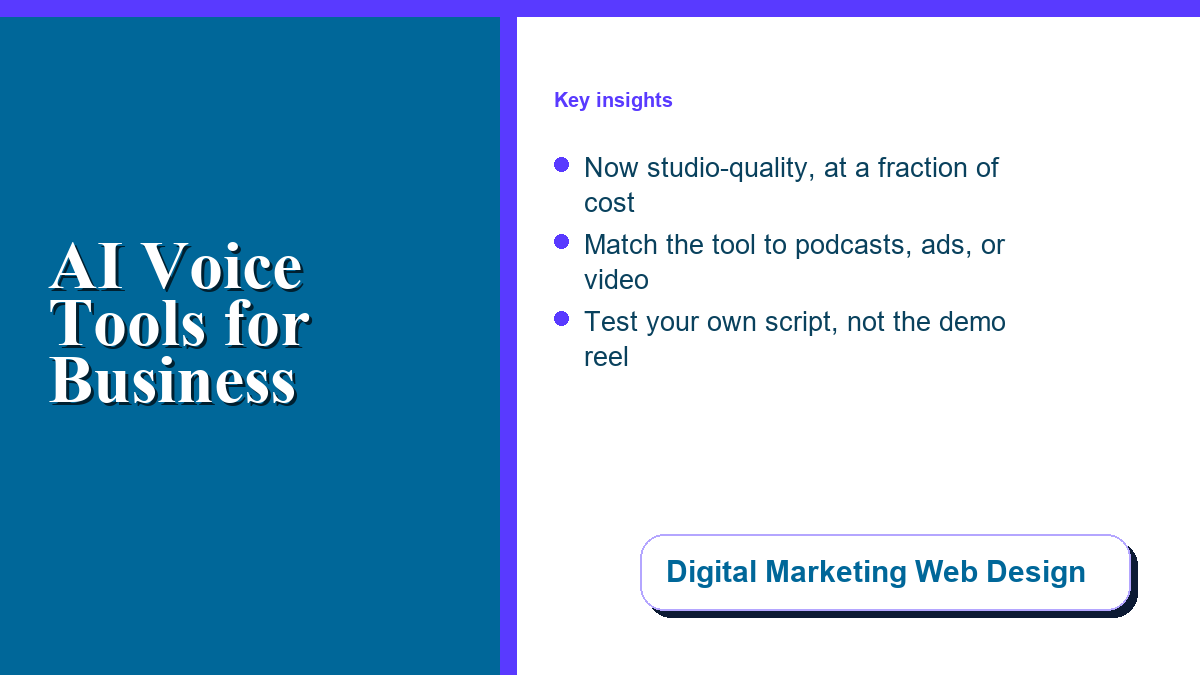 AI voice tools for business podcasts ads and video narration in 2026