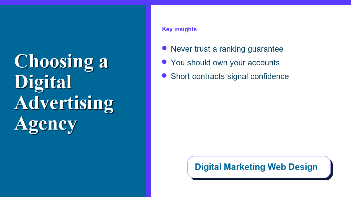 How to choose a digital advertising agency for your small business in 2026
