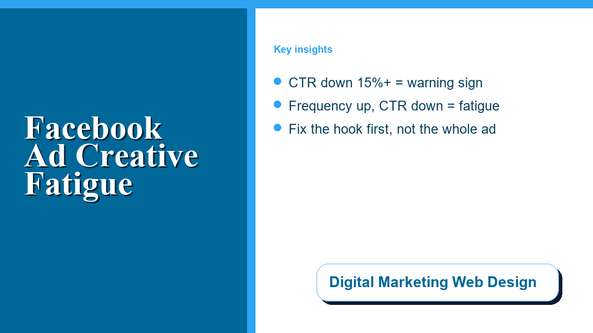 Facebook ad creative fatigue signs to watch for in 2026