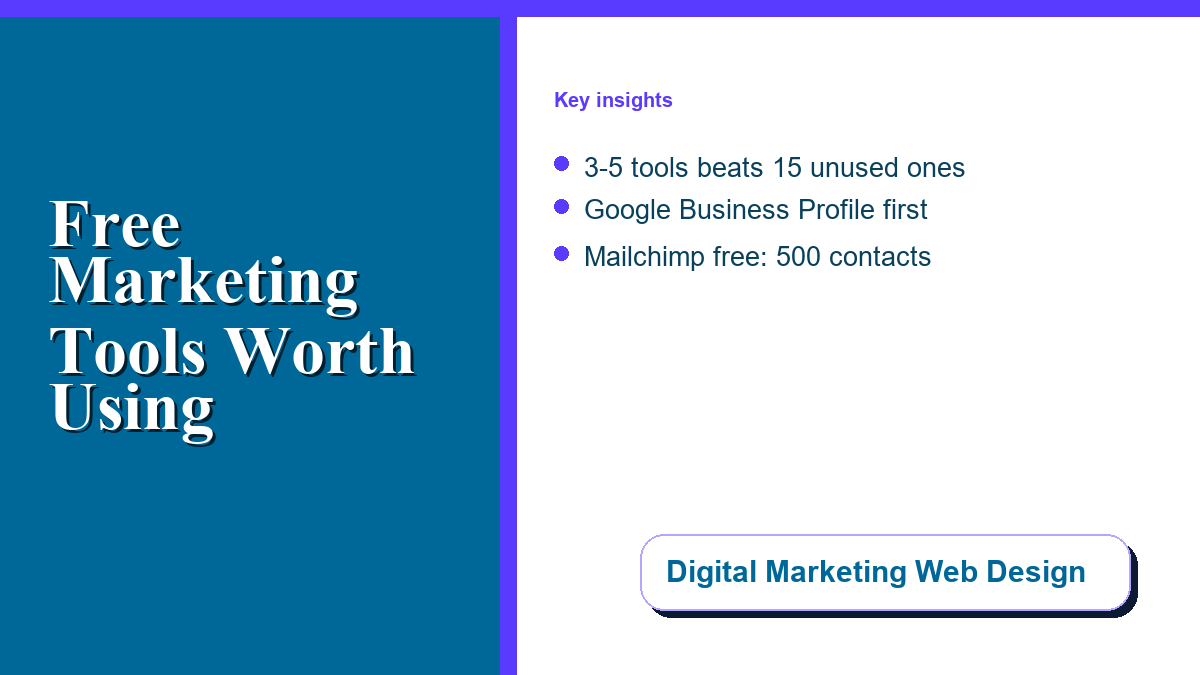 Free marketing tools worth using for a small business in 2026